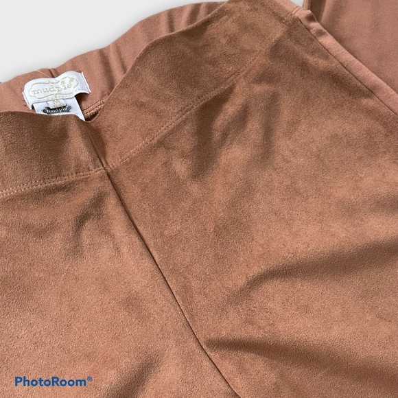 NWT Mud Pie Brown Faux Suede Pants Leggings size M - Picture 8 of 8